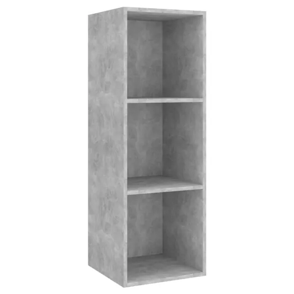 Set de dulapuri TV, 3 piese, gri beton, lemn prelucrat