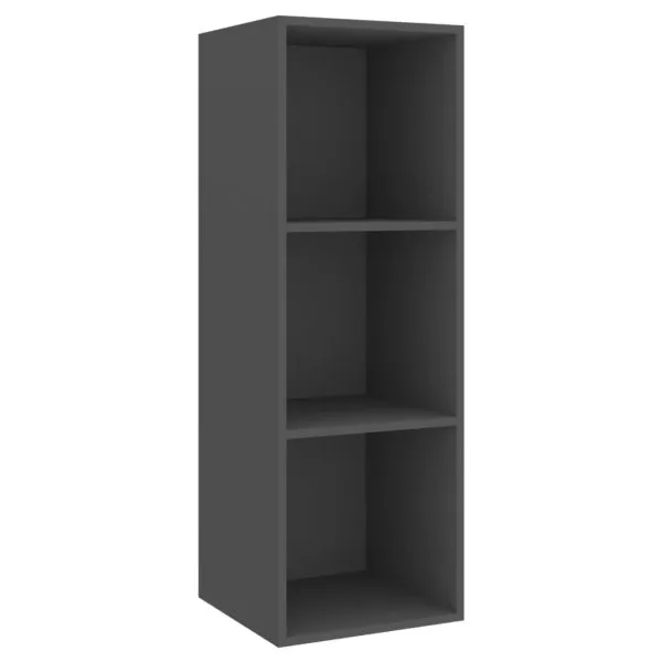 Set de dulapuri TV, 3 piese, gri, lemn prelucrat