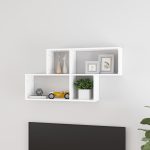 Raft de perete, alb, 100x18x53 cm, lemn prelucrat