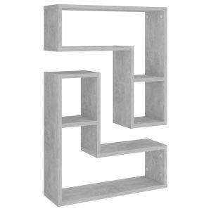Rafturi de perete, 2 buc., gri beton, 50x15x50 cm, PAL