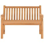 Bancă de grădină, 114 cm, lemn masiv de tec