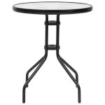 Set mobilier de grădină, 5 piese, negru
