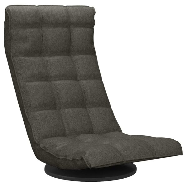 Scaun de podea pivotant, gri închis, material textil