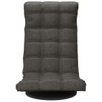 Scaun de podea pivotant, gri închis, material textil