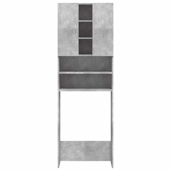 Dulap mașină de spălat, gri beton, 64×25,5×190 cm