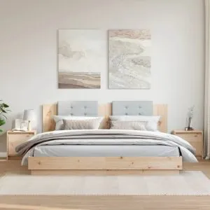Noptiere, 2 buc., 40×30,5×40 cm, lemn masiv de pin