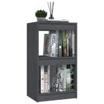 Bibliotecă, gri, 40x30x71,5 cm, lemn masiv de pin