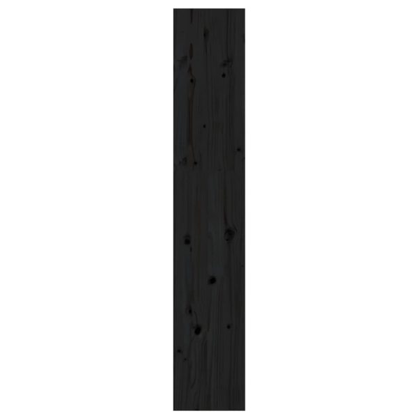 Bibliotecă/Separator cameră negru 60x30x167,5 cm lemn masiv pin