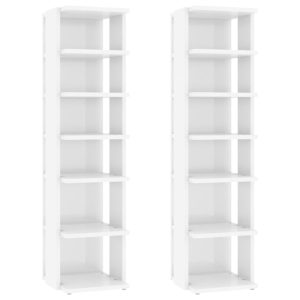 Pantofare, 2 buc., alb extralucios, 27,5x27x102 cm