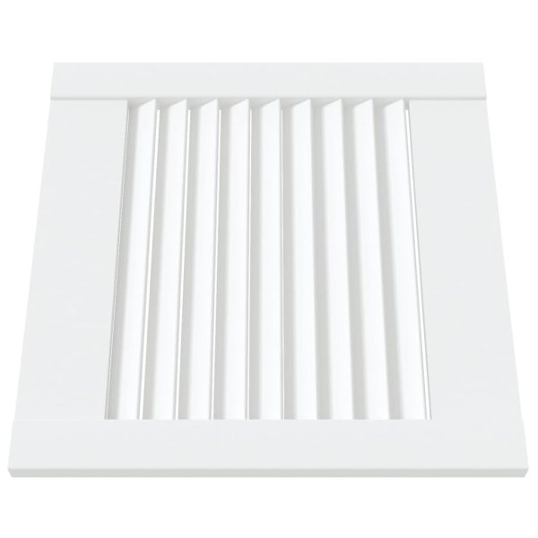 Uși dulap design lambriu 2 buc. alb 39,5×39,4 cm lemn masiv pin