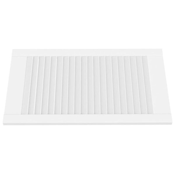 Uși dulap design lambriu 4 buc. alb 69×39,4 cm, lemn masiv pin