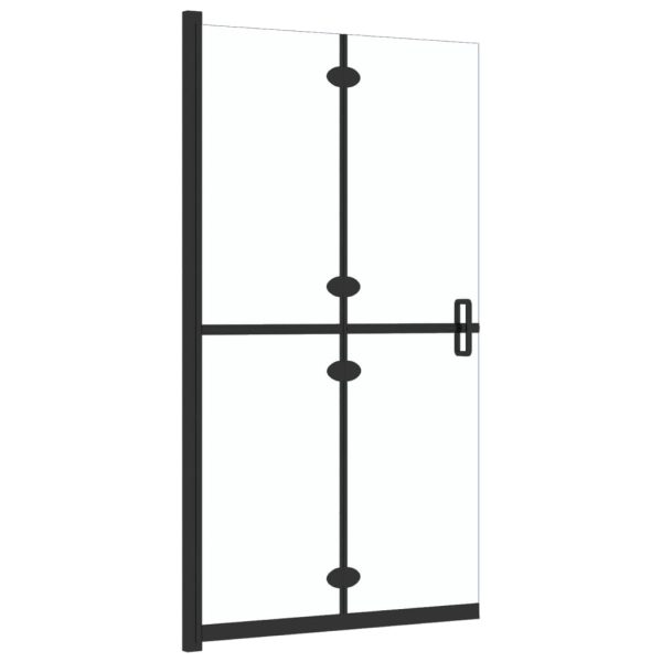 Perete de duș walk-in pliabil 80×190 cm sticlă ESG transparentă