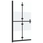 Perete duș walk-in pliabil, 90×190 cm, sticlă ESG jumătate mată