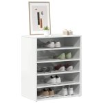 Pantofar, alb extralucios, 60x35x70 cm, PAL