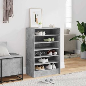 Pantofar, gri beton, 60x35x92 cm, PAL