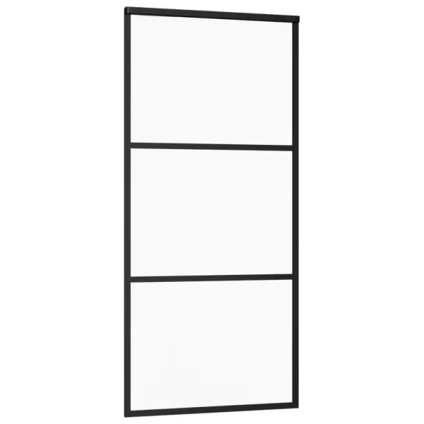 Ușă glisantă cu set feronerie, 90×205 cm, sticlă ESG/aluminiu