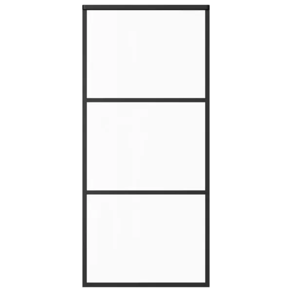 Ușă glisantă cu set feronerie, 90×205 cm, sticlă ESG/aluminiu