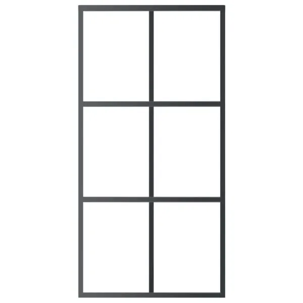 Ușă glisantă cu set feronerie, 102×205 cm, sticlă ESG/aluminiu