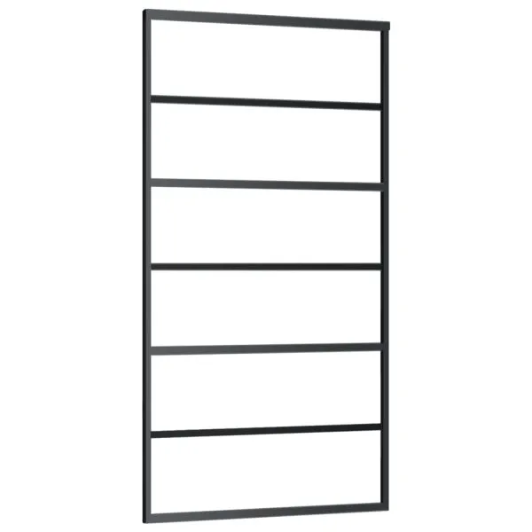 Ușă glisantă cu set feronerie, 102×205 cm, sticlă ESG/aluminiu