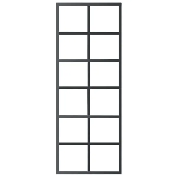 Ușă glisantă cu set feronerie, 76×205 cm, sticlă ESG/aluminiu