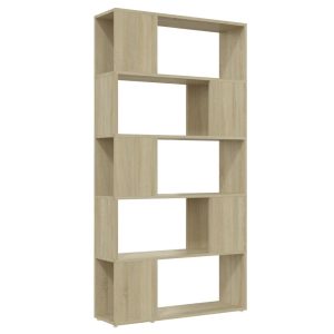 Bibliotecă/Separator cameră, stejar Sonoma, 80x24x155 cm, PAL