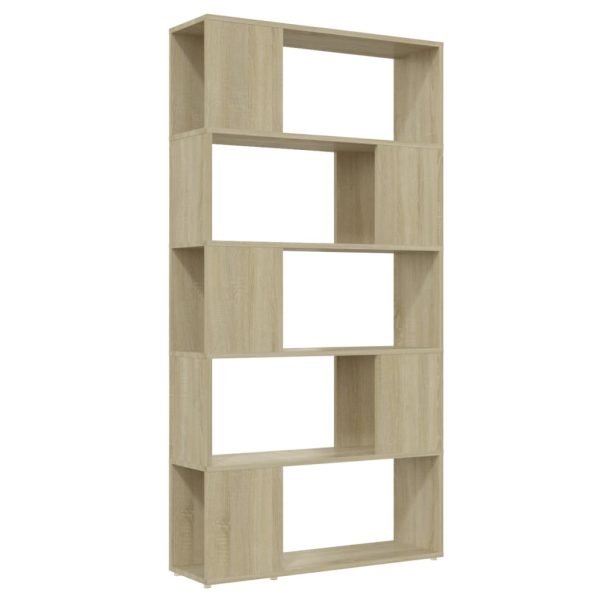 Bibliotecă/Separator cameră, stejar Sonoma, 80x24x155 cm, PAL