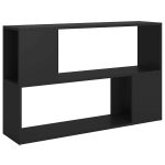 Bibliotecă, negru, 100x24x63 cm, PAL