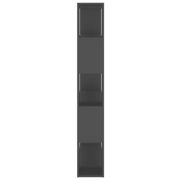 Bibliotecă/Separator cameră, gri, 100x24x155 cm, PAL