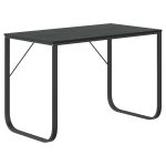 Birou de computer, alb, 110x60x73 cm, lemn prelucrat