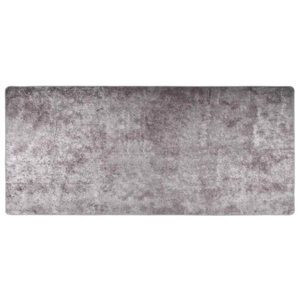 Covor lavabil, gri, 80×300 cm, antiderapant