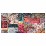 Covor lavabil, mozaic multicolor, 80×300 cm, antiderapant