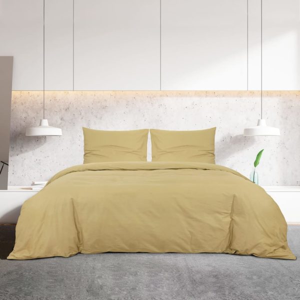 Set cu husă de pilotă, gri taupe, 135×200 cm, microfibră