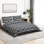 Set cu husă de pilotă, gri, 260×220 cm, bumbac