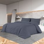Set cu husă de pilotă, antracit, 240×220 cm, bumbac