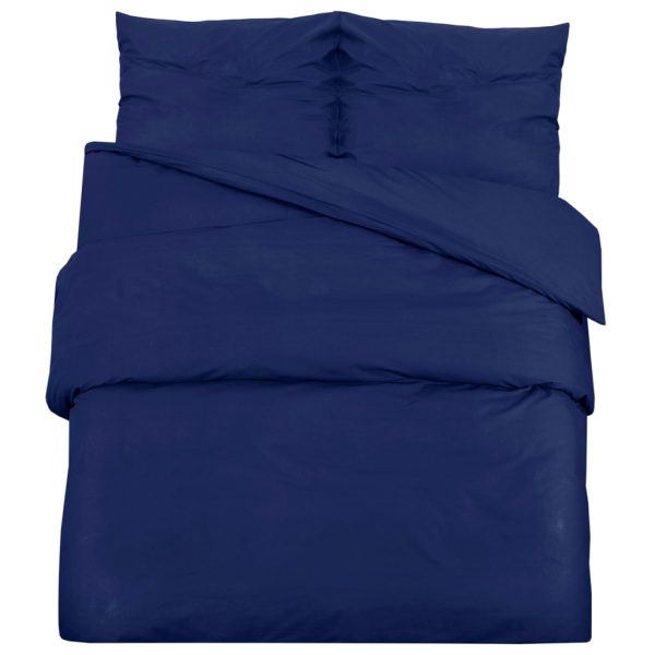 Set cu husă de pilotă, bleumarin, 140×200 cm, bumbac