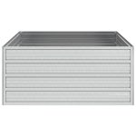 Strat înălțat de grădină argintiu 100x100x45cm oțel galvanizat