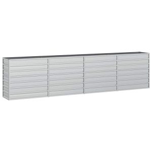 Strat înălțat de grădină argintiu 320x40x77 cm oțel galvanizat