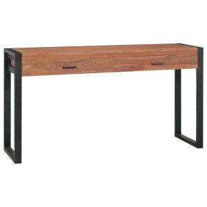 Birou cu 2 sertare, 120x40x75 cm, lemn masiv de tec