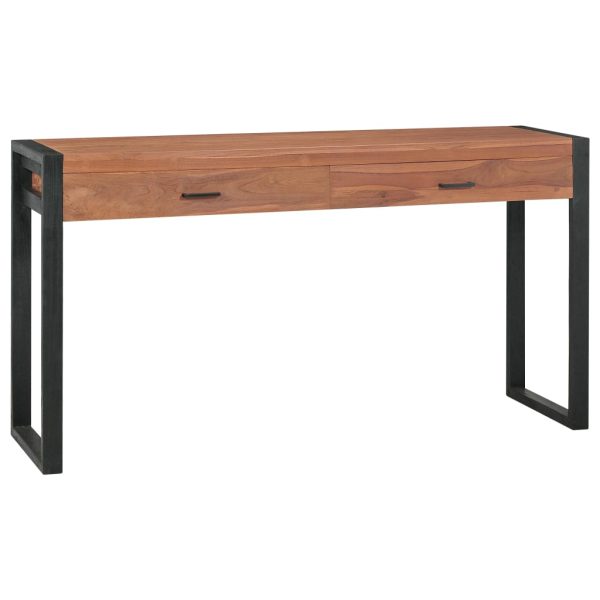 Birou cu 2 sertare, 120x40x75 cm, lemn masiv de tec