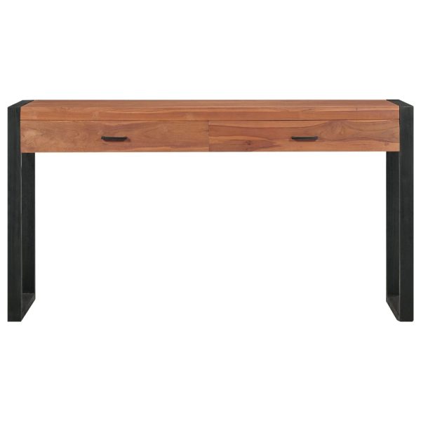 Birou cu 2 sertare, 120x40x75 cm, lemn masiv de tec
