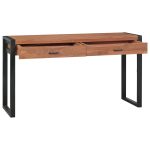 Birou cu 2 sertare, 120x40x75 cm, lemn masiv de tec