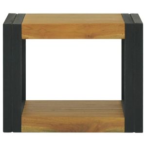 Dulap de baie suspendat, 45x45x35 cm, lemn masiv de tec