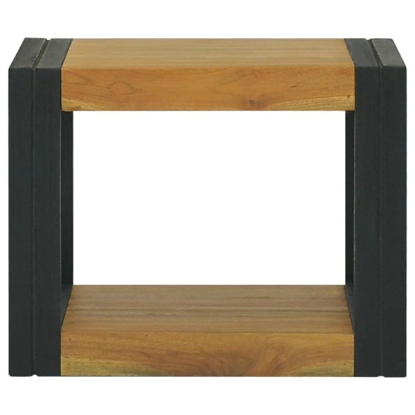 Dulap de baie suspendat, 45x45x35 cm, lemn masiv de tec