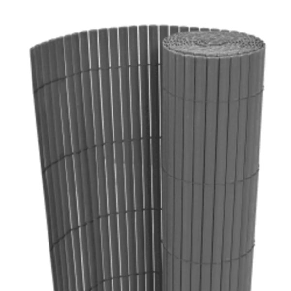 Gard pentru grădină cu 2 fețe, gri, 90×400 cm