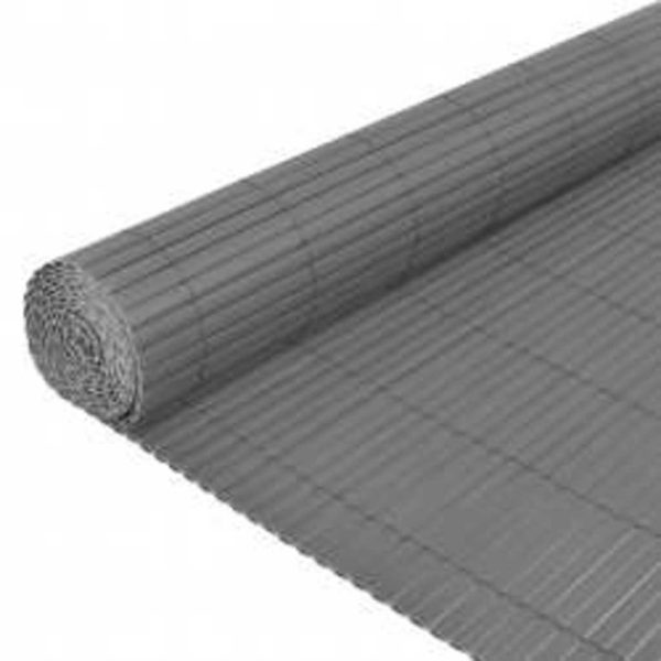 Gard pentru grădină cu 2 fețe, gri, 90×400 cm