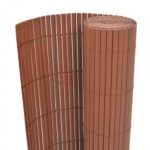 Gard pentru grădină cu 2 fețe, maro, 110×400 cm