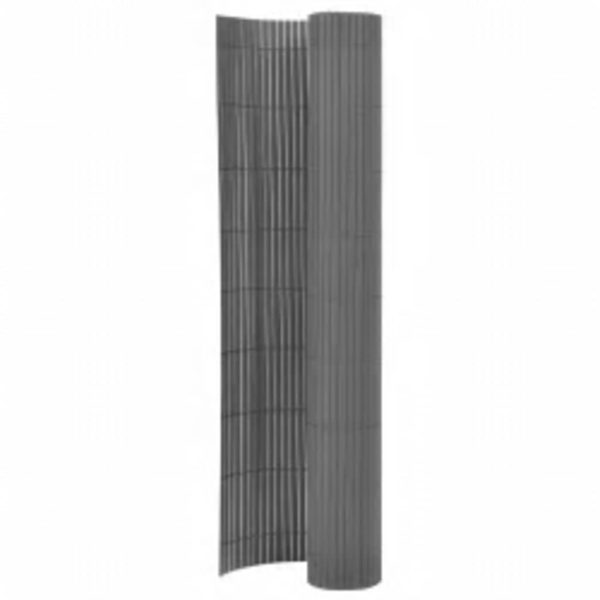 Gard pentru grădină cu 2 fețe, gri, 110×500 cm