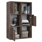 Bibliotecă, stejar afumat, 60×27,5×88 cm, lemn prelucrat