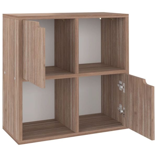 Bibliotecă, stejar sonoma, gri, 60×27,5×59,5 cm, lemn prelucrat