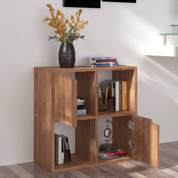 Bibliotecă, stejar maro, 60×27,5×59,5 cm, lemn prelucrat